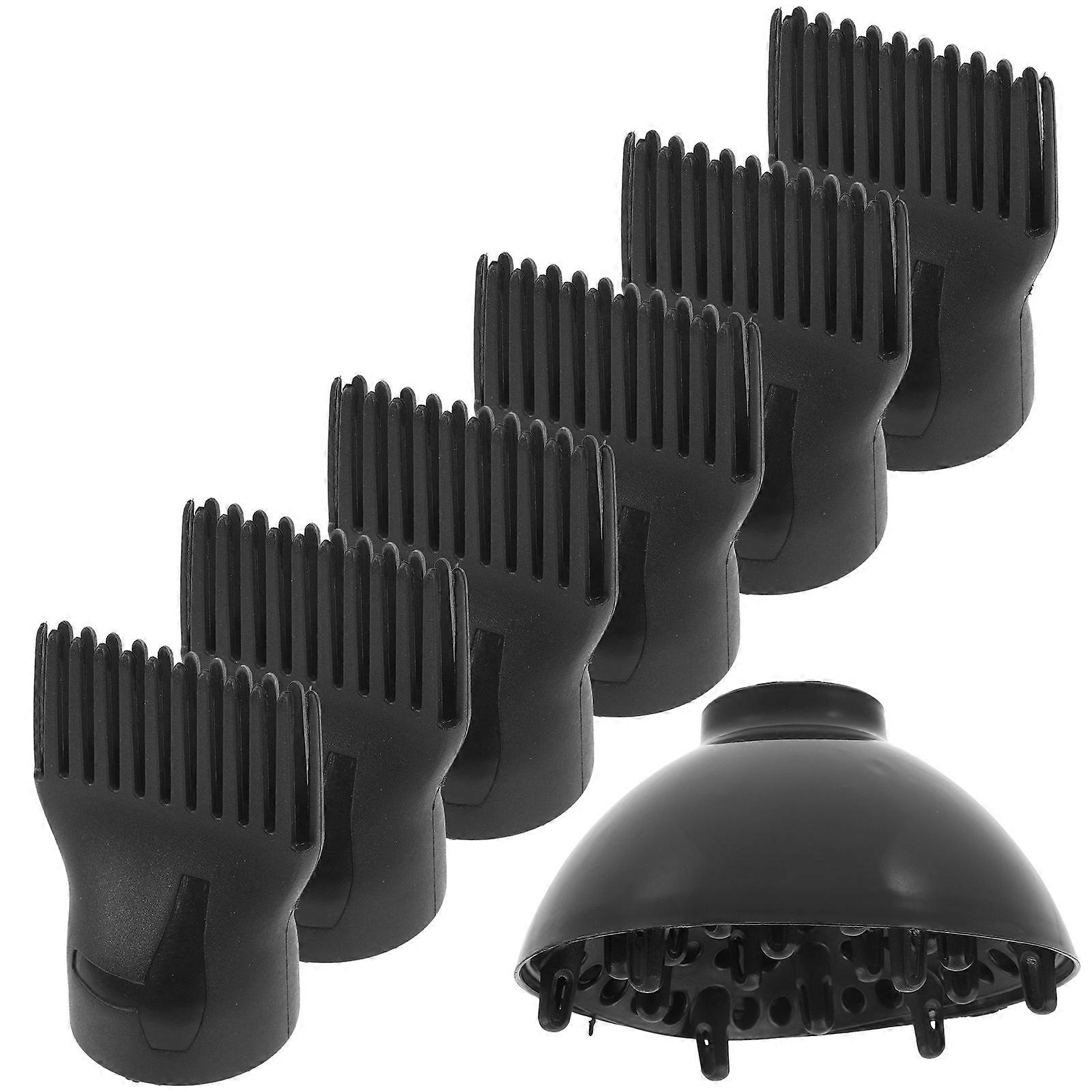 Hair Dryer Diffuser Comb Attachment for High Temperature Styling Universal Nozzle for All Hair Types with Focused Airflow to Speed Up Drying