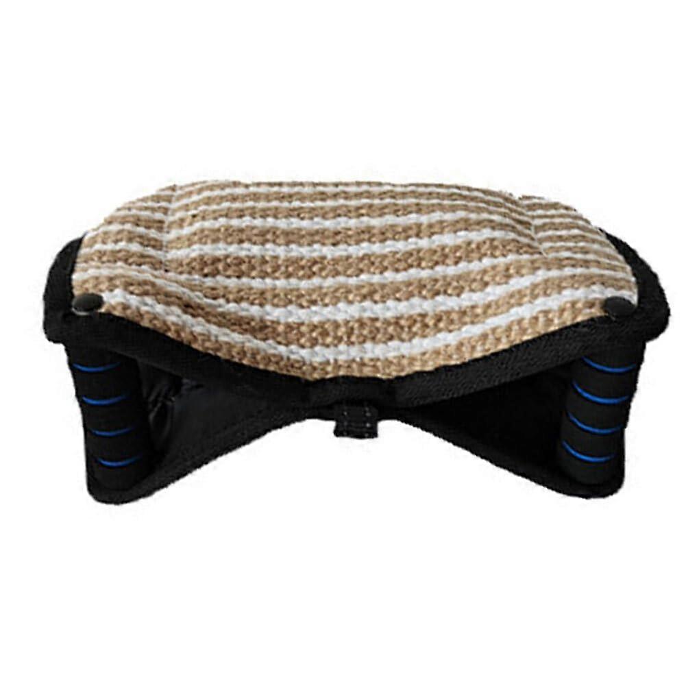 Comfortable Handle Dog Bite Sleeve Toy - Durable Interactive Jute Dog Toy with Tear-Resistant Black Trim