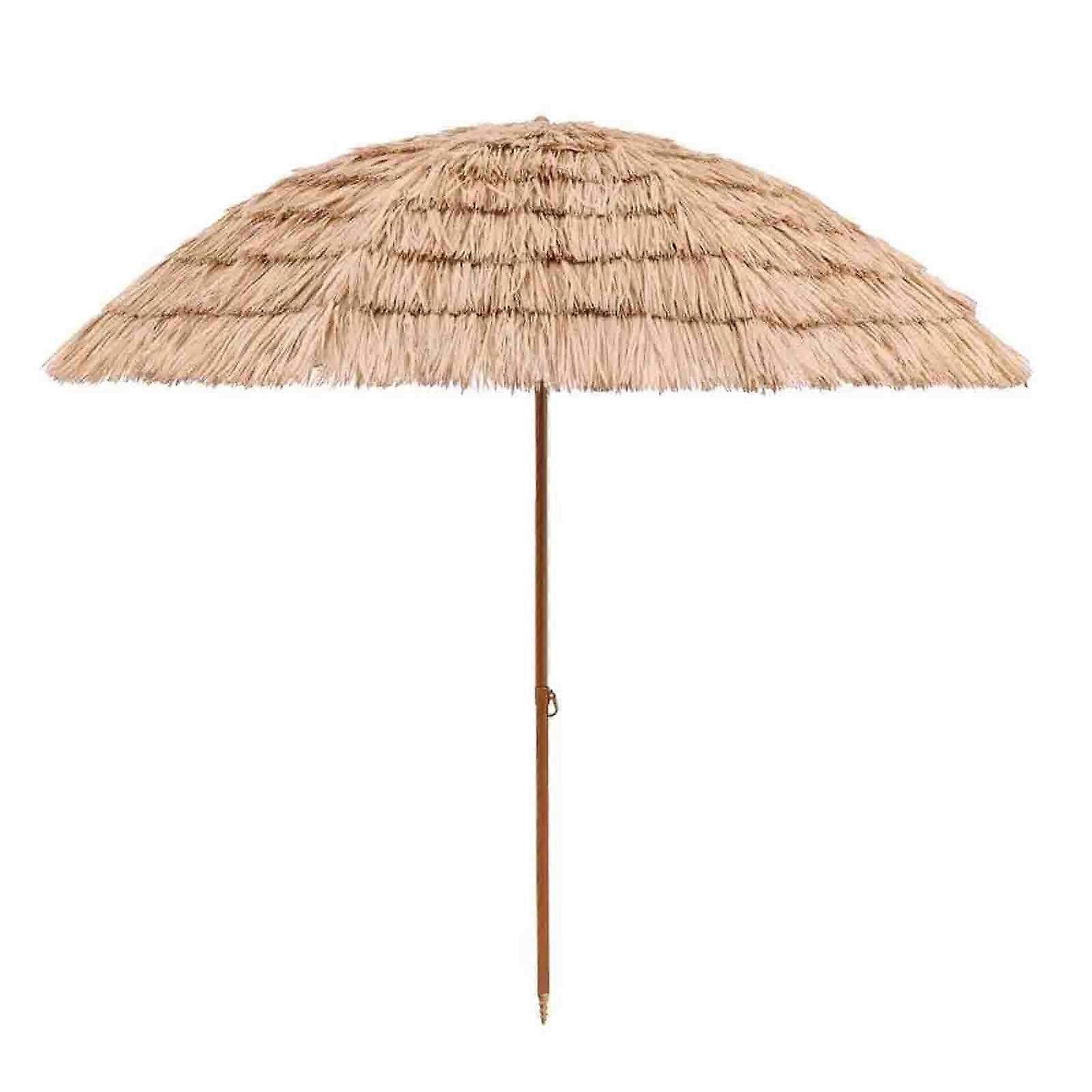 Straw Umbrella Outdoor Simulation Sun Protection for Beach and Garden, Ideal Parasol for Relaxed Days Outdoors, Durable and Stable in Design 180 cm.