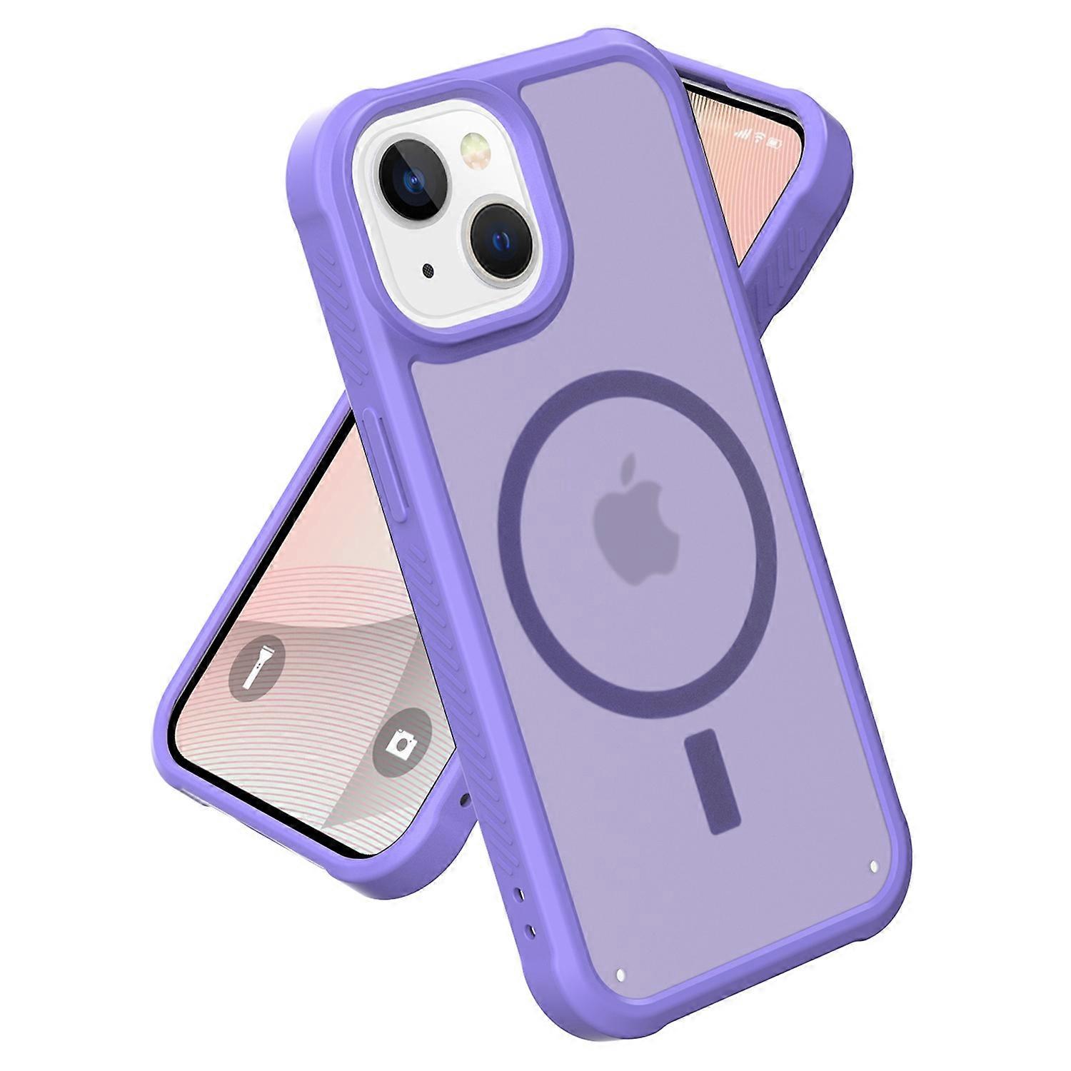 GW20 For iPhone 15 Case Compatible with MagSafe TPU+PC Skin-Friendly Touch Feeling Phone Cover - Lig