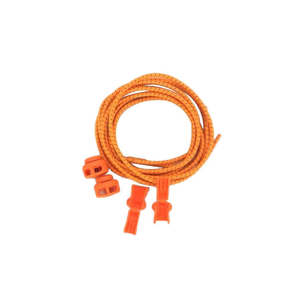 Reflective Easy to Adjust Tension Lazy Shoelaces for Running Hiking Climbing Jogging Orange 1Pair