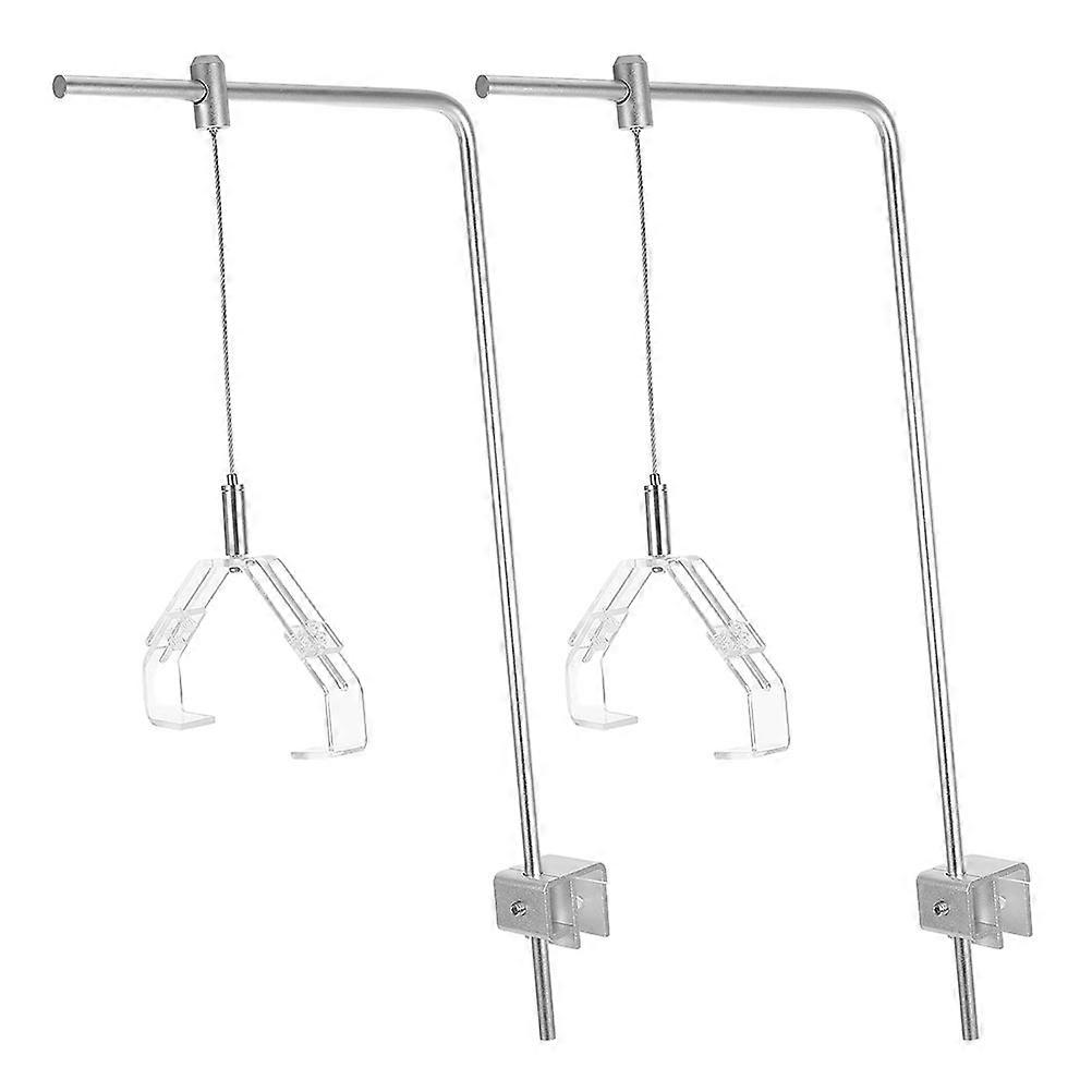 Aquarium Light Support Aquatic LED Lamp Lighting Holder Professional Aquarium Silver 20M x 40M 2Pcs