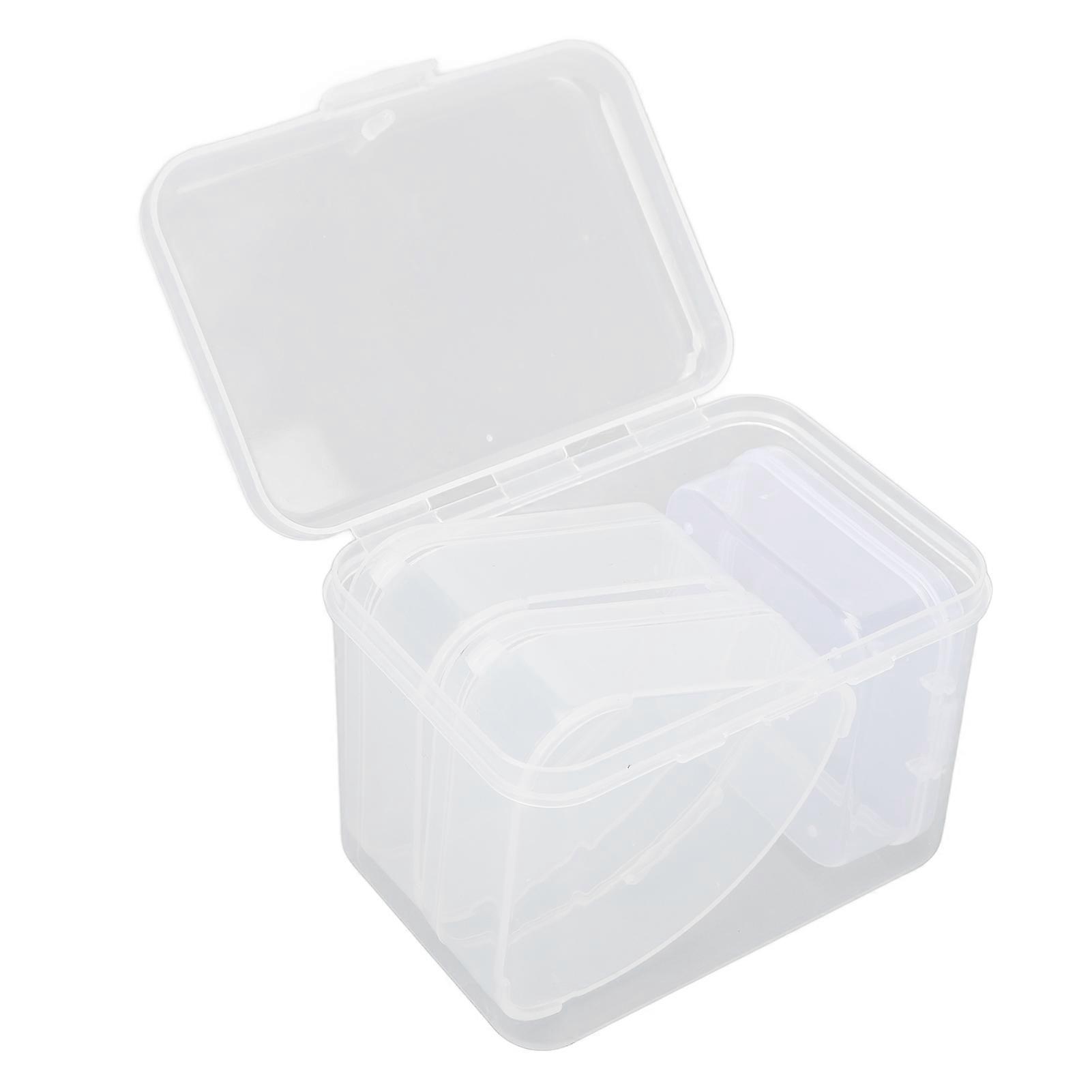 4pcs Makeup Puff Sponge Holder Case Different Shape Transparent Portable Waterproof Puff Protective Container