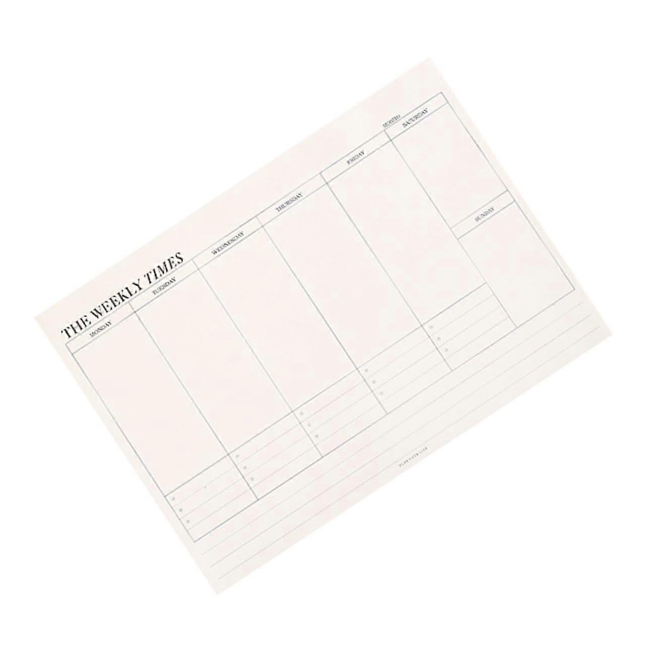 1 Piece Tearable Memo Notepad for SelfDiscipline Business Weekly Planner Lightweight Odor for Efficient Time Management