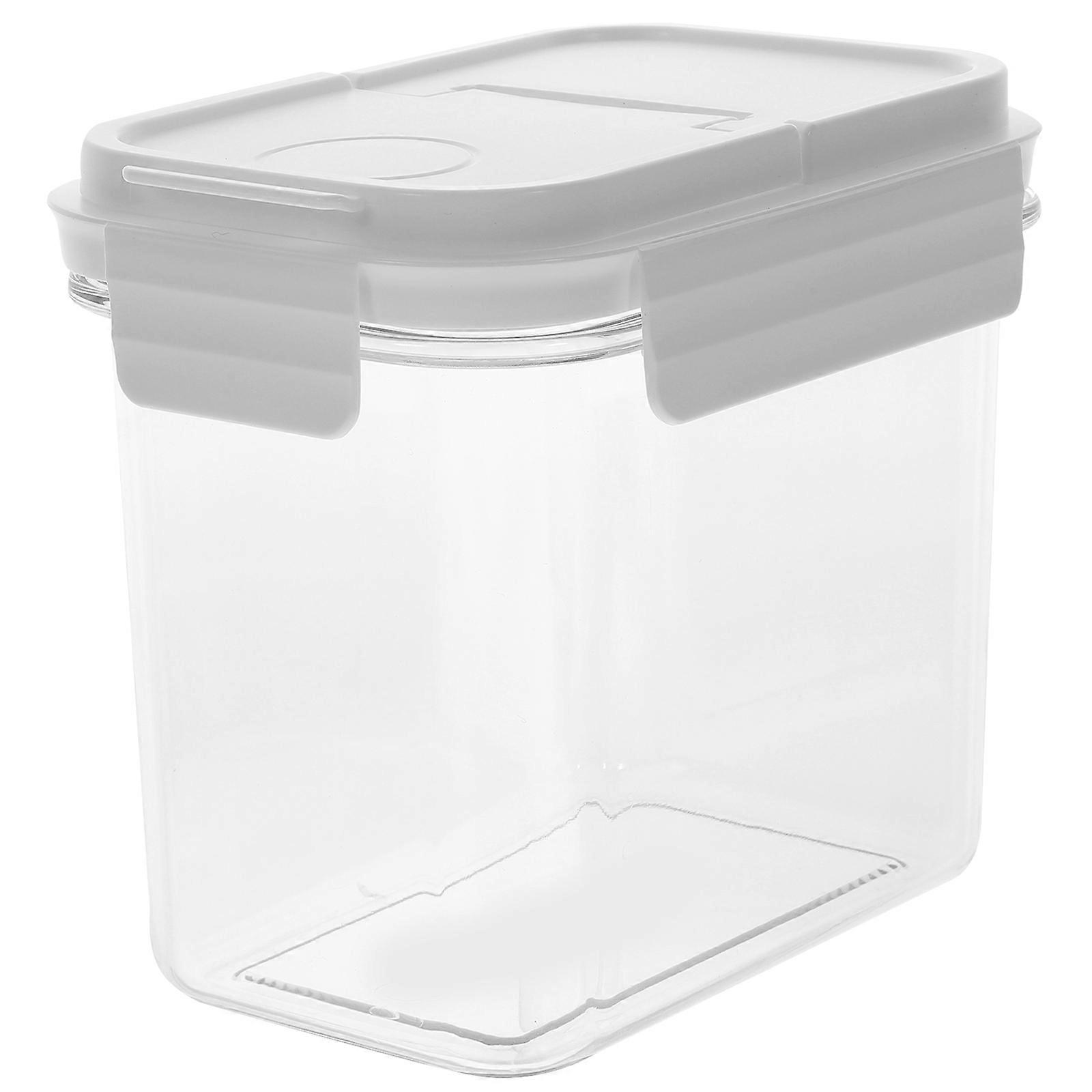 Dustproof Cereal Storage Container Transparent Plastic Sealed Jar For Household Users 1Pcs