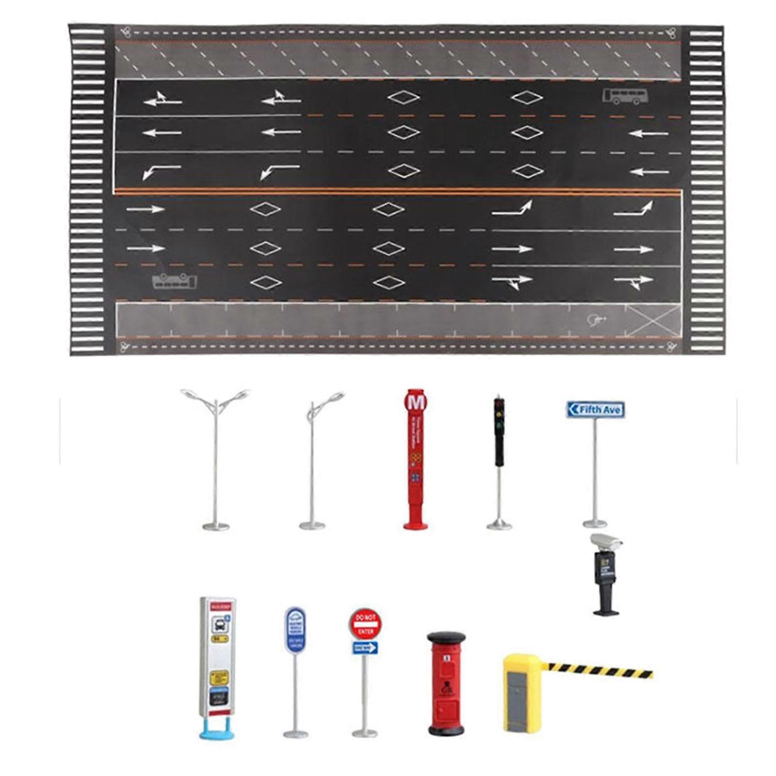 1/64 Scale Underground Parking Tabletop Play Mat for Car Models, Desktop Decor, Compatible with Diecast Vehicles, B