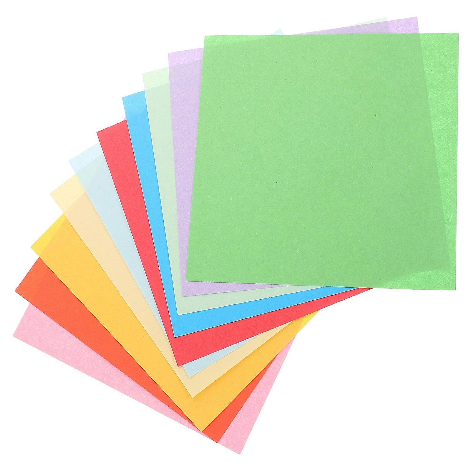 100pcs Colored Hand Craft Paper Assorted Colors for DIY Folding School Projects Creative Activity