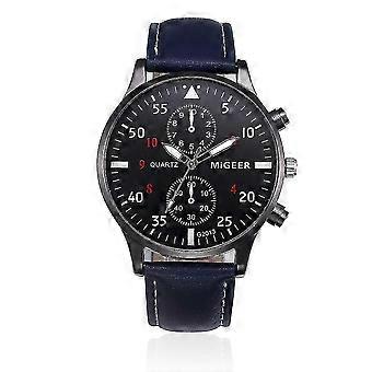 Orologio da polso al quarzo in lega analogica in pelle dal design retrò