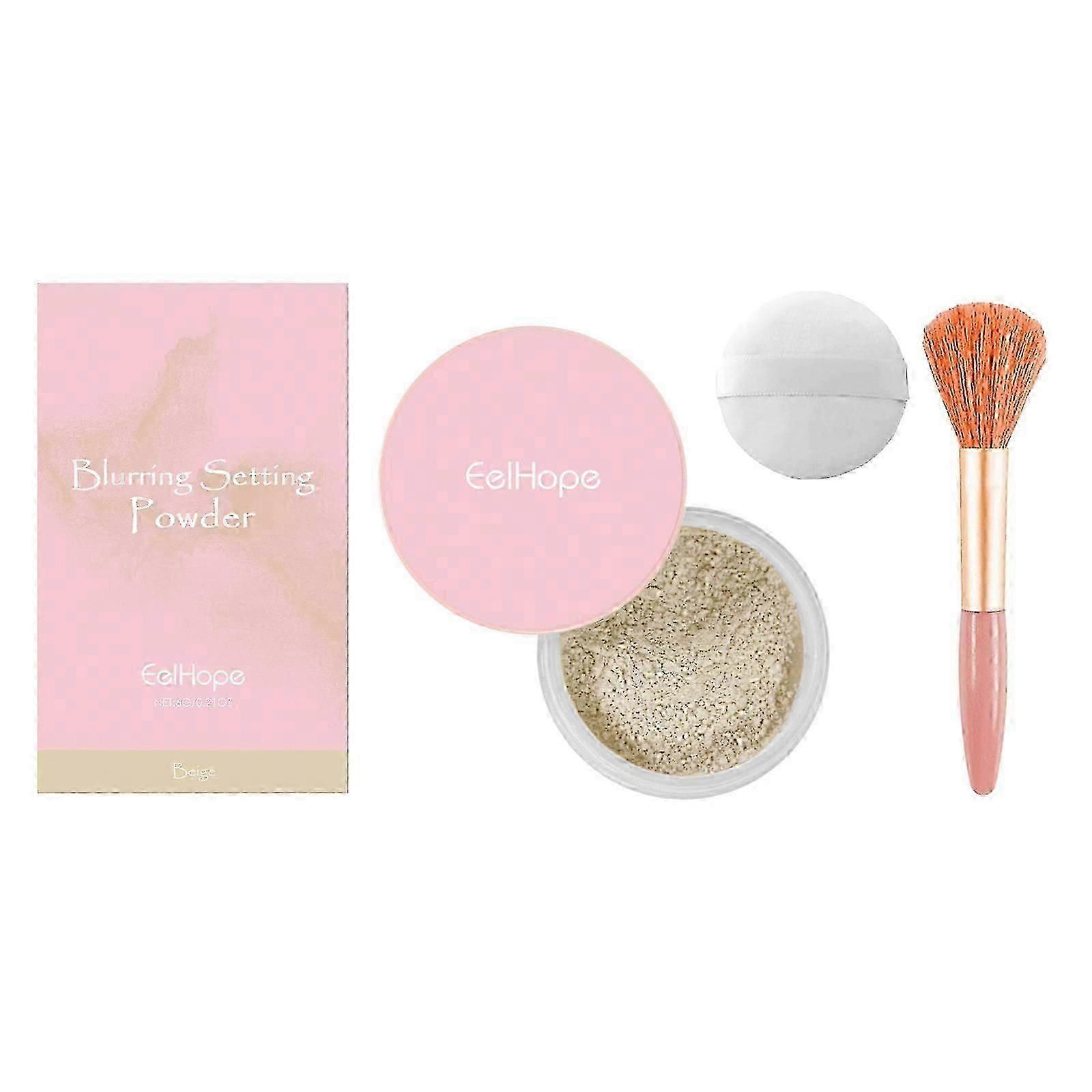 Unscharfer Puder, Pink Setting Powder, Blurring Setting Powder, Seidig Matter Setting Powder für die Kontrolle des Öls, lang anhaltendes Make-up