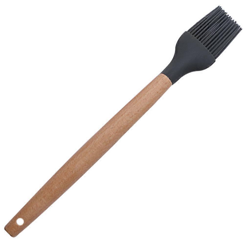 Silicone BBQ Brush with Wooden Handle Heat Resistant Bristles for Basting, Baking, and Cooking Ergonomic Design for Precise Control