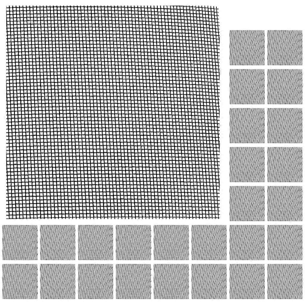 Bonsai Pot Mesh Pads Flower Pot Hole Pad Airflow Increase Prevent Rot 10x10cm Black 50Pcs
