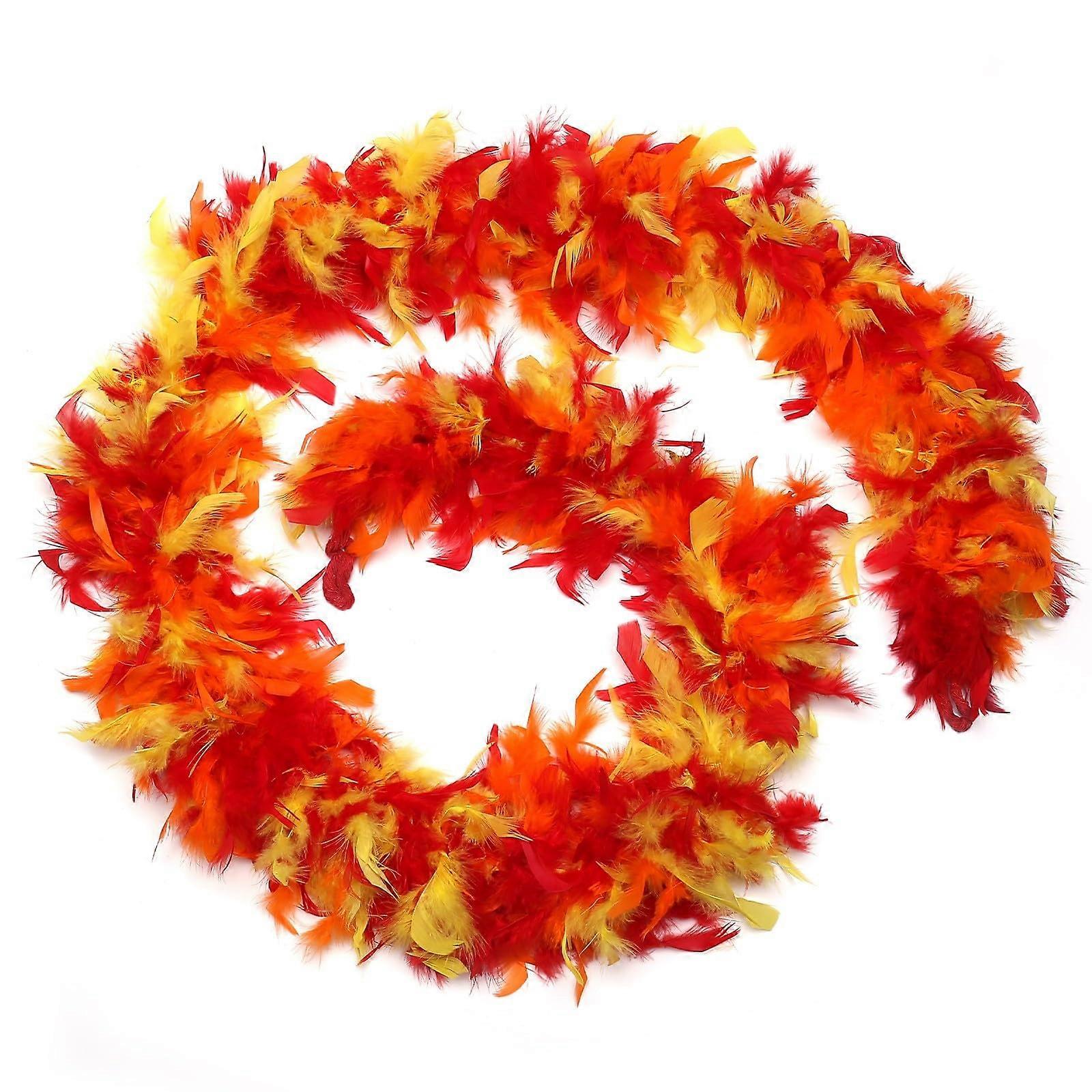 Hair Scarf for Women Silk Colorful Chandelle Turkey Feather 60g