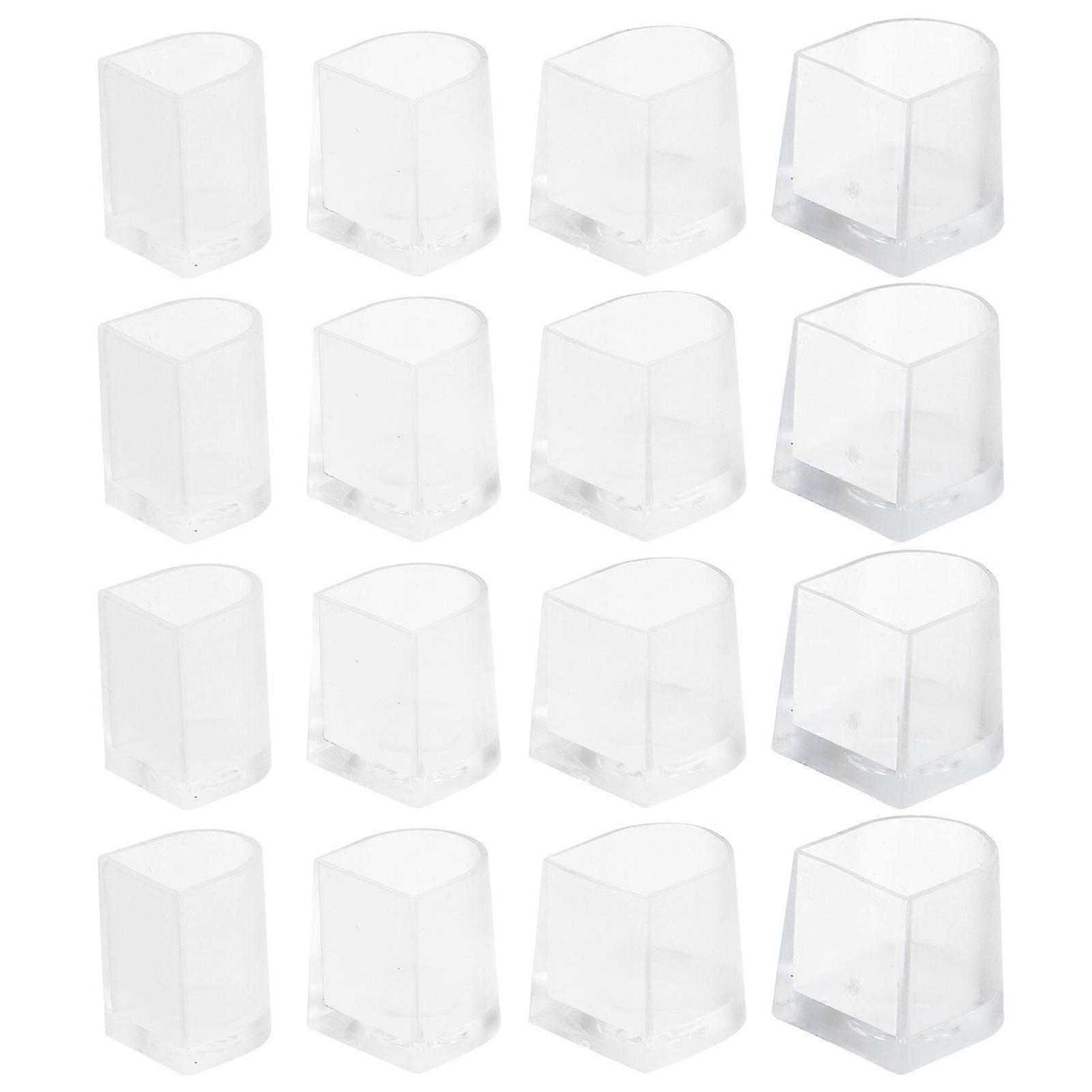 Transparent Heel Tips Caps Various High Heel Shoes Usage Improve Friction 16 Pairs