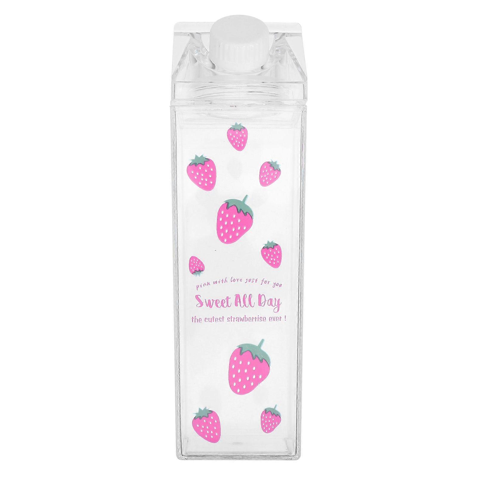 500ml Printed Milk Bottle Practical Storage Container Milk Storage Bottle