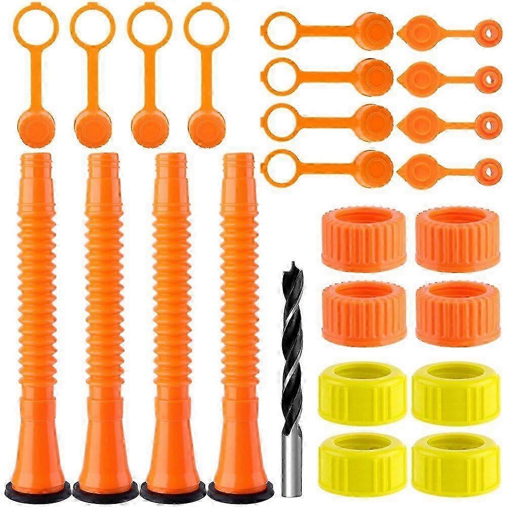 2025 19/25pcs Gas Can Spout Replacement Plastic Gas Can Thread Cap Can Spout Replacement