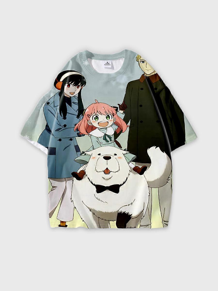 T-shirt round neck Cartoon Pattern loose short sleeve P1473