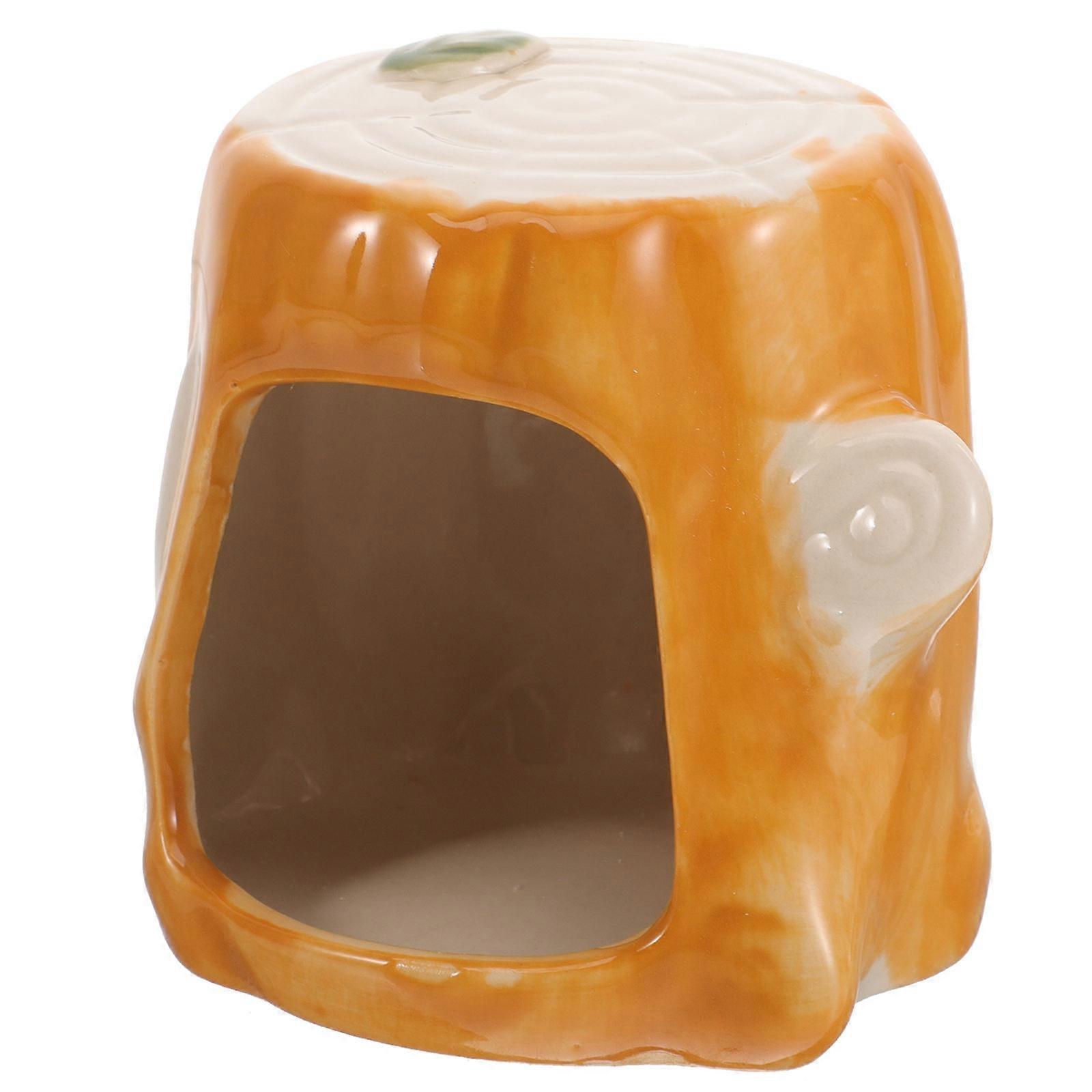 MLINS Ceramic Hamster House 1 Set Cool Bed Nest for Guinea Pig Habitat