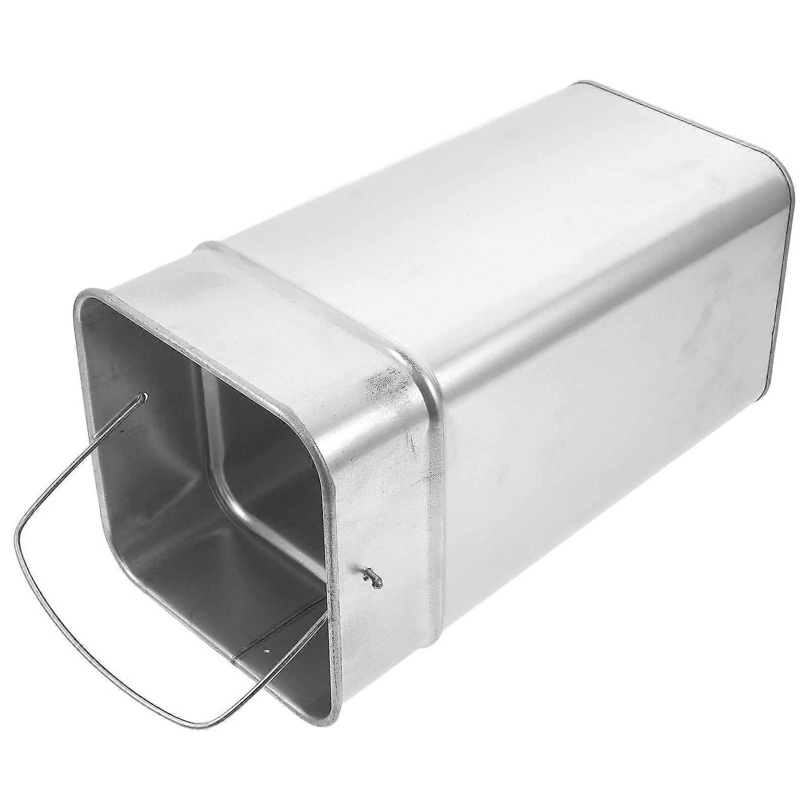 Portable Garbage Bucket with Handle Made of Galvanized Sheet for Home Use 12.5x18x23 inches