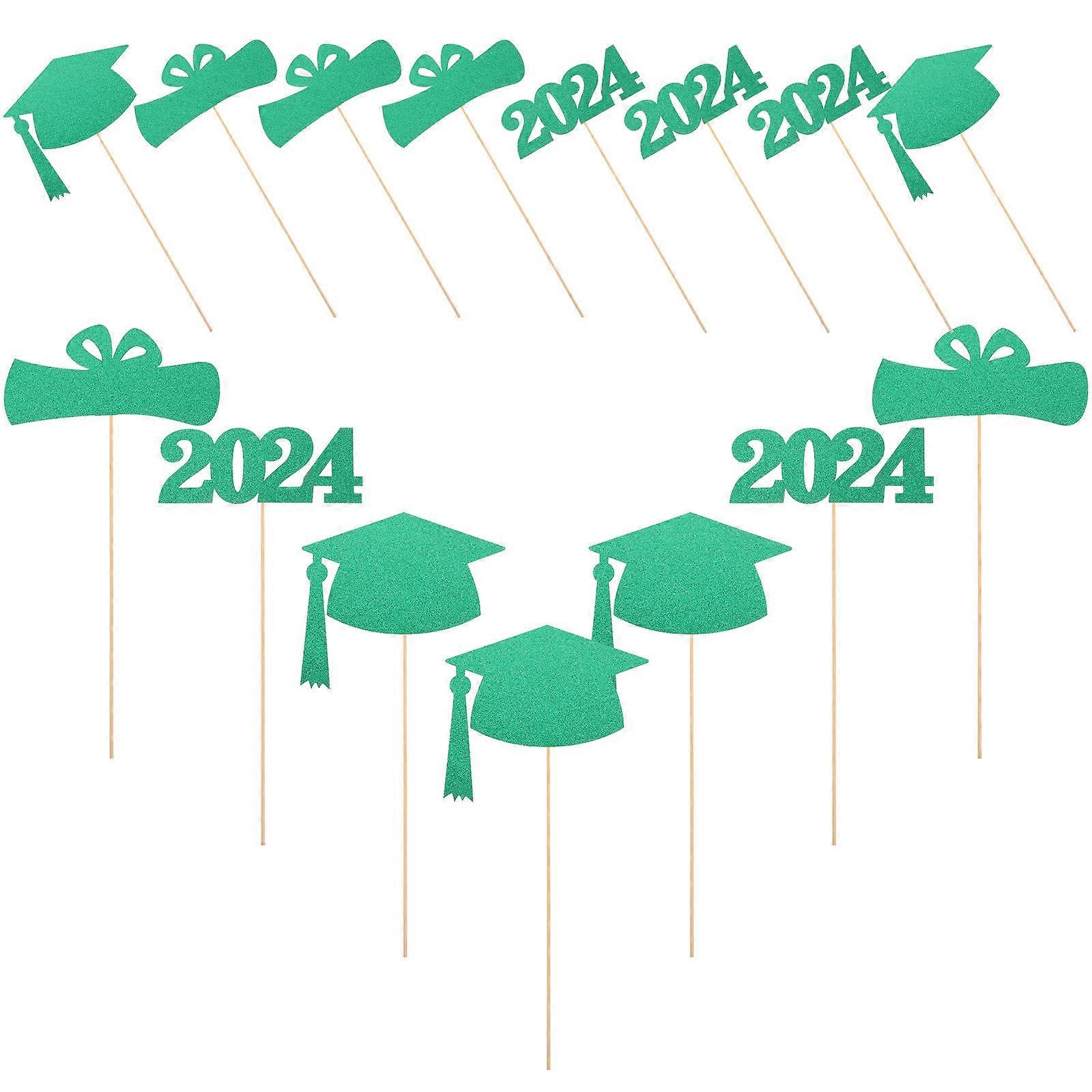 Graduation Table Decorations with Paper and Wooden Materials for Festive Party 5 Pieces