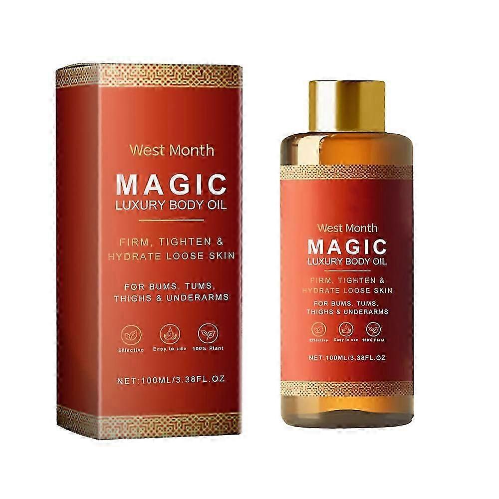 Magic vartaloöljy - 100ml, täyteläinen, kiinteyttää, kiinteyttää ja kosteuttaa ihoa, reisiä ja vatsaa