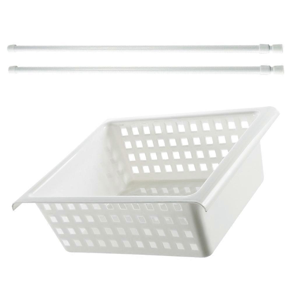 Telescopic Kitchen Sink Draining Basket with Rods – Multifunctional Strainer and Colander for Space Saving Storage and Efficient Kitchen Organization