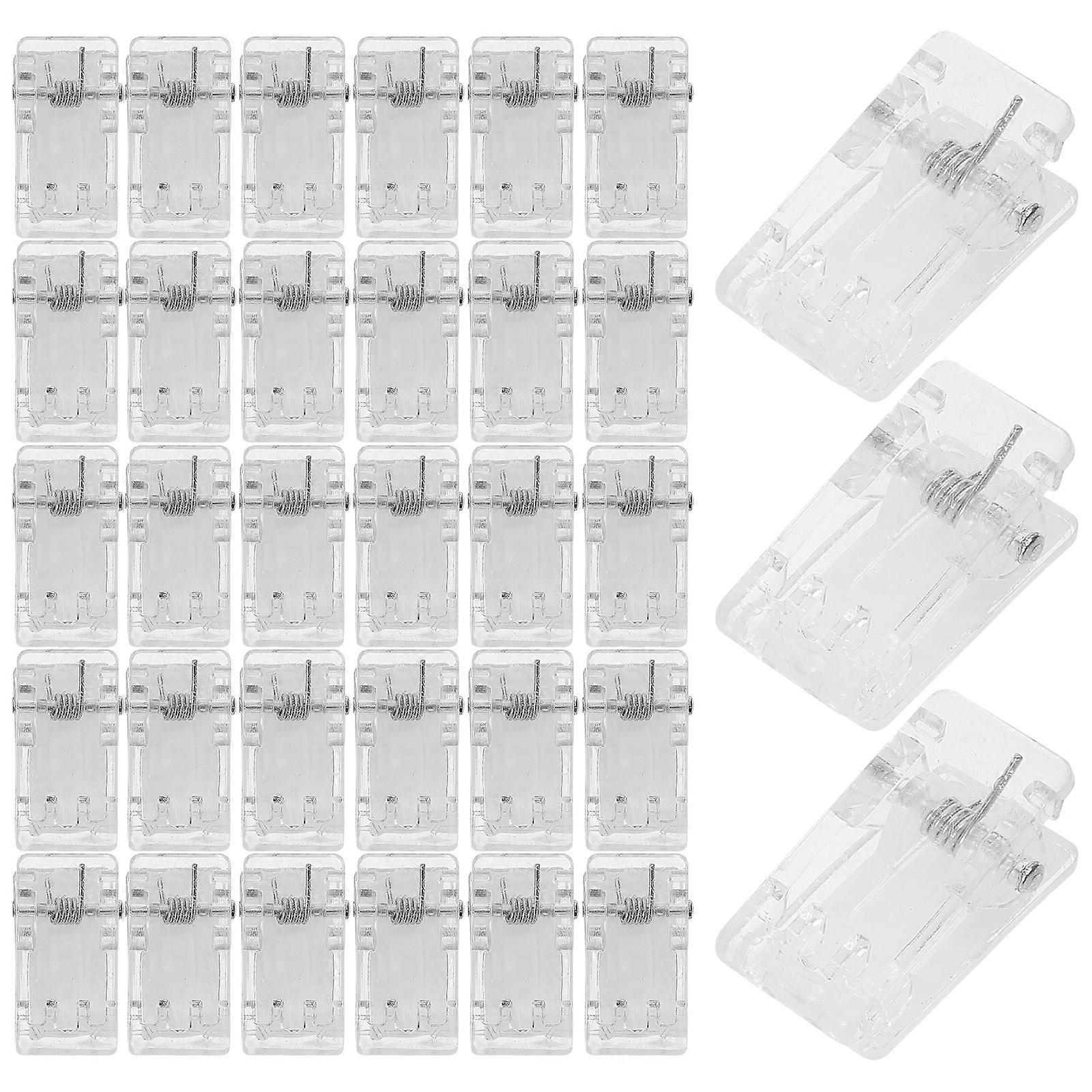 Transparent Spring Clips for Wall Hanging and Photo Display Made of ABS Plastic 50 Pieces