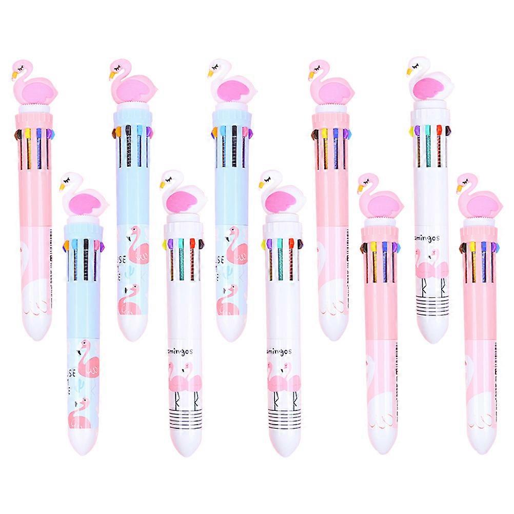Cute Multicolor Ballpoint Pen, Retractable Tip, Ideal for Creative Writing
