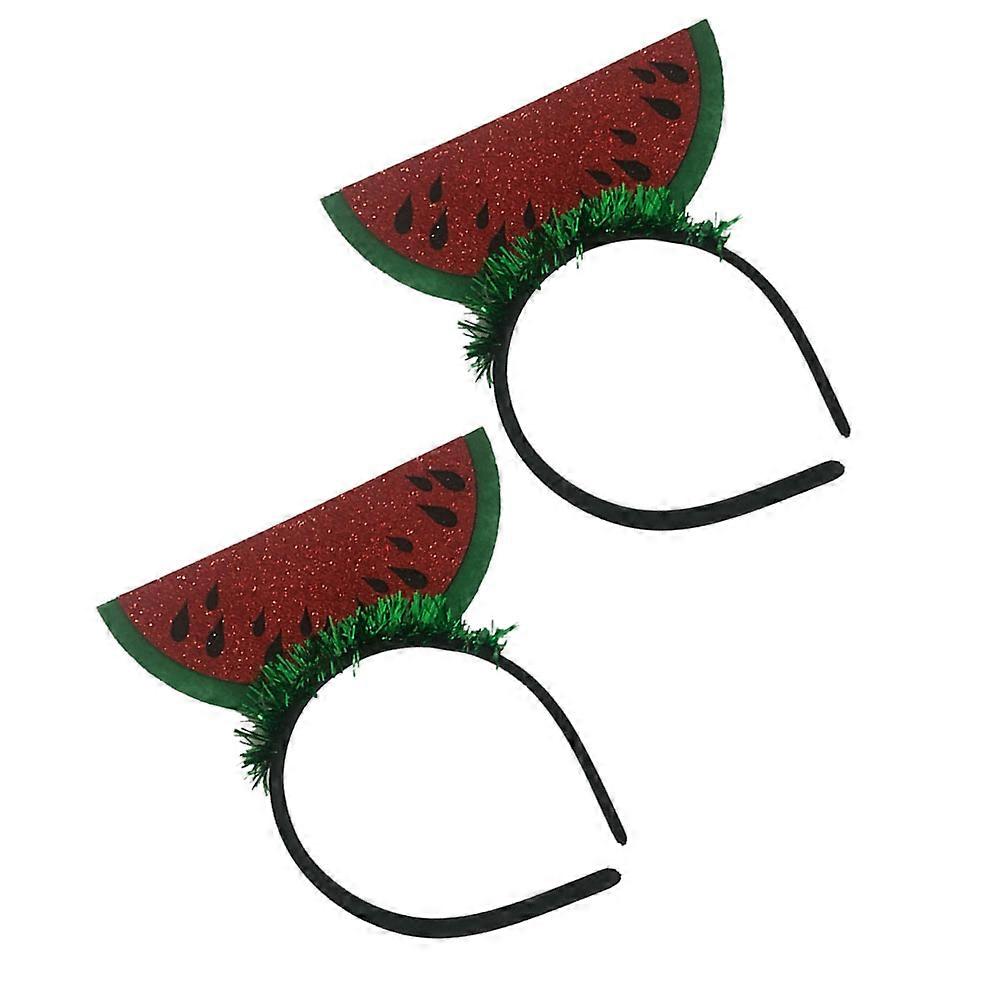 Watermelon Design Headbands Made of Felt Cloth Lightweight and Fun for Parties Red Color Fits Most