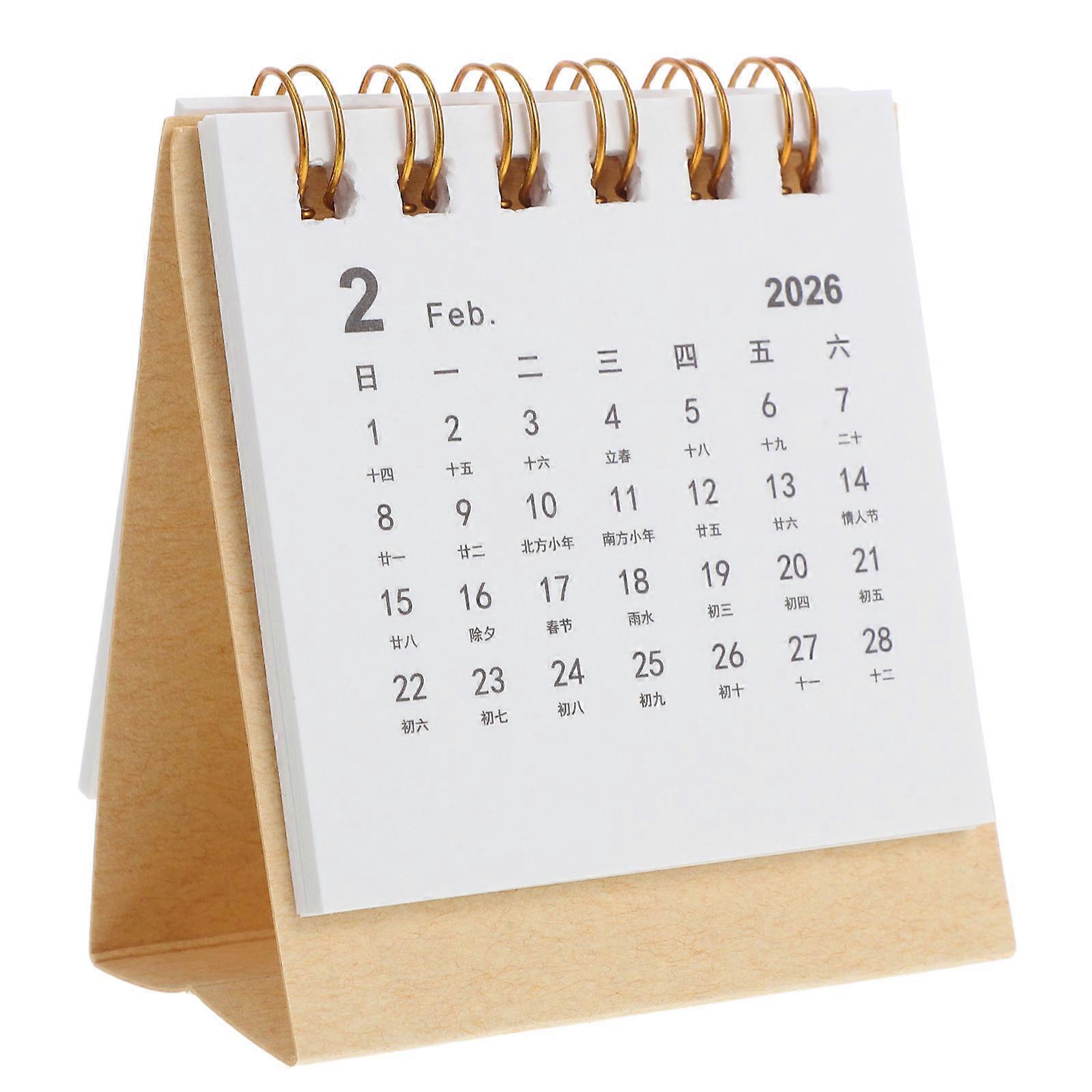 Compact Standing Calendar for Daily Task Organization – Sturdy Desktop Planner for Home Office Decor in Small Spaces
