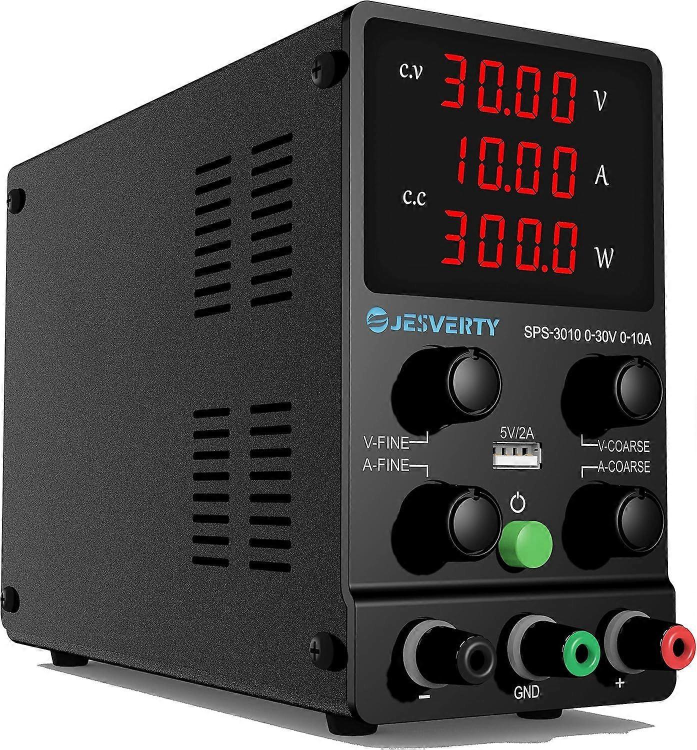 DC-Netzteil variabel, 0-30V 0-10A einstellbares Schalten DC-geregelte Bank
