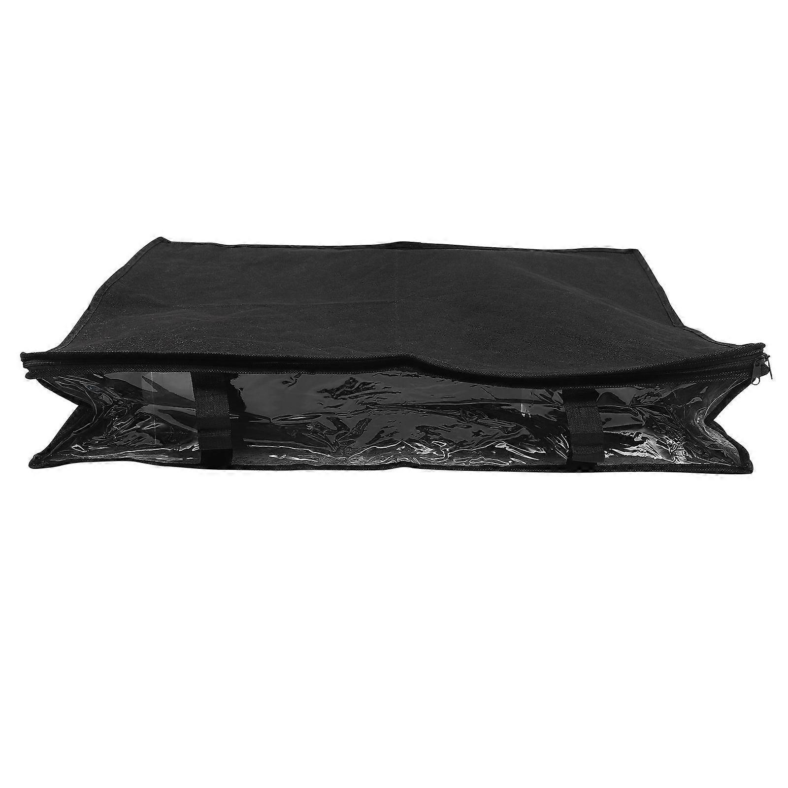 Rectangular Black Laundry Basket Foldable Storage Bag For Clothes Storage 1 Set