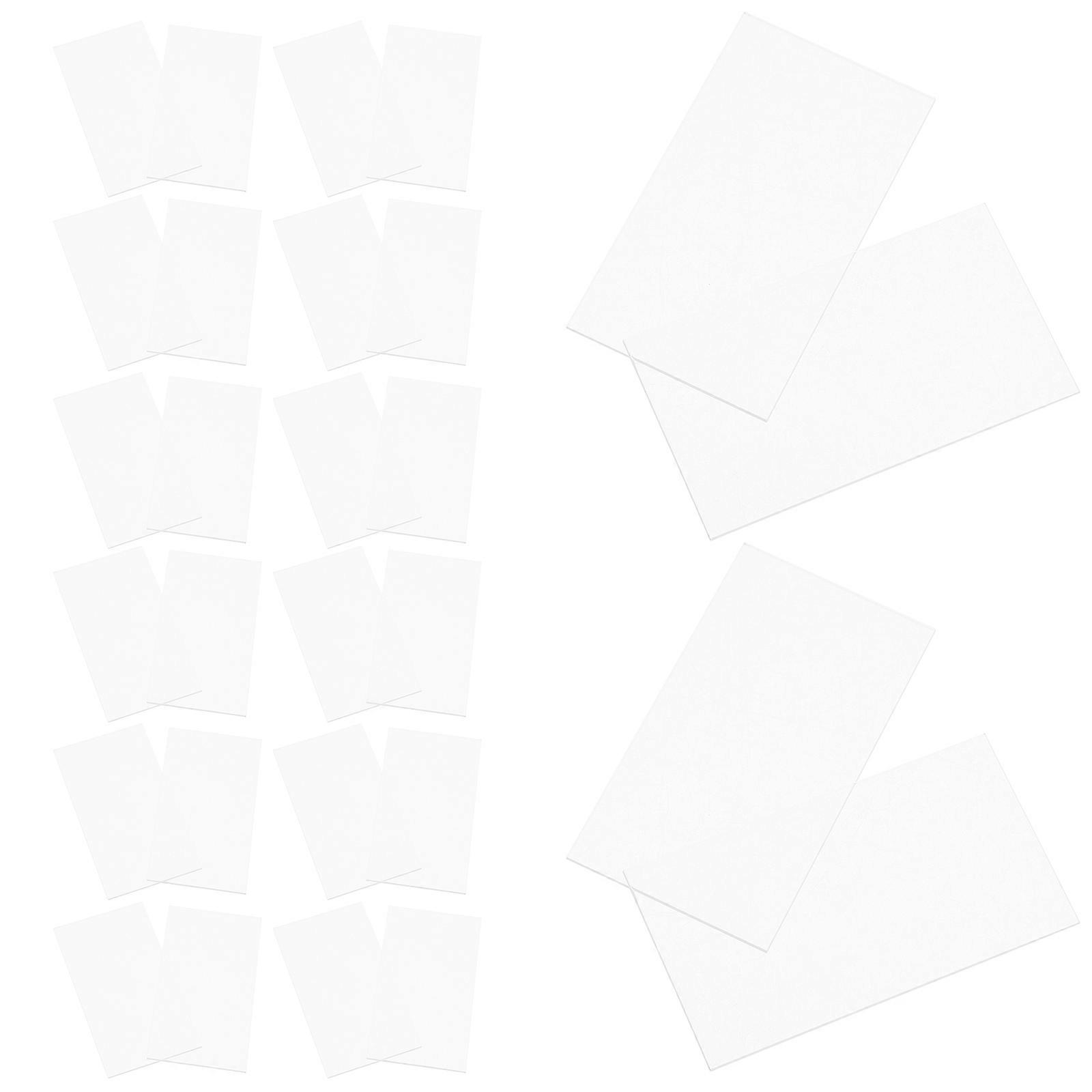 Acrylic Name Place Cards for Wedding Party Use Transparent Blank Signs with Smooth Edges 20 pcs