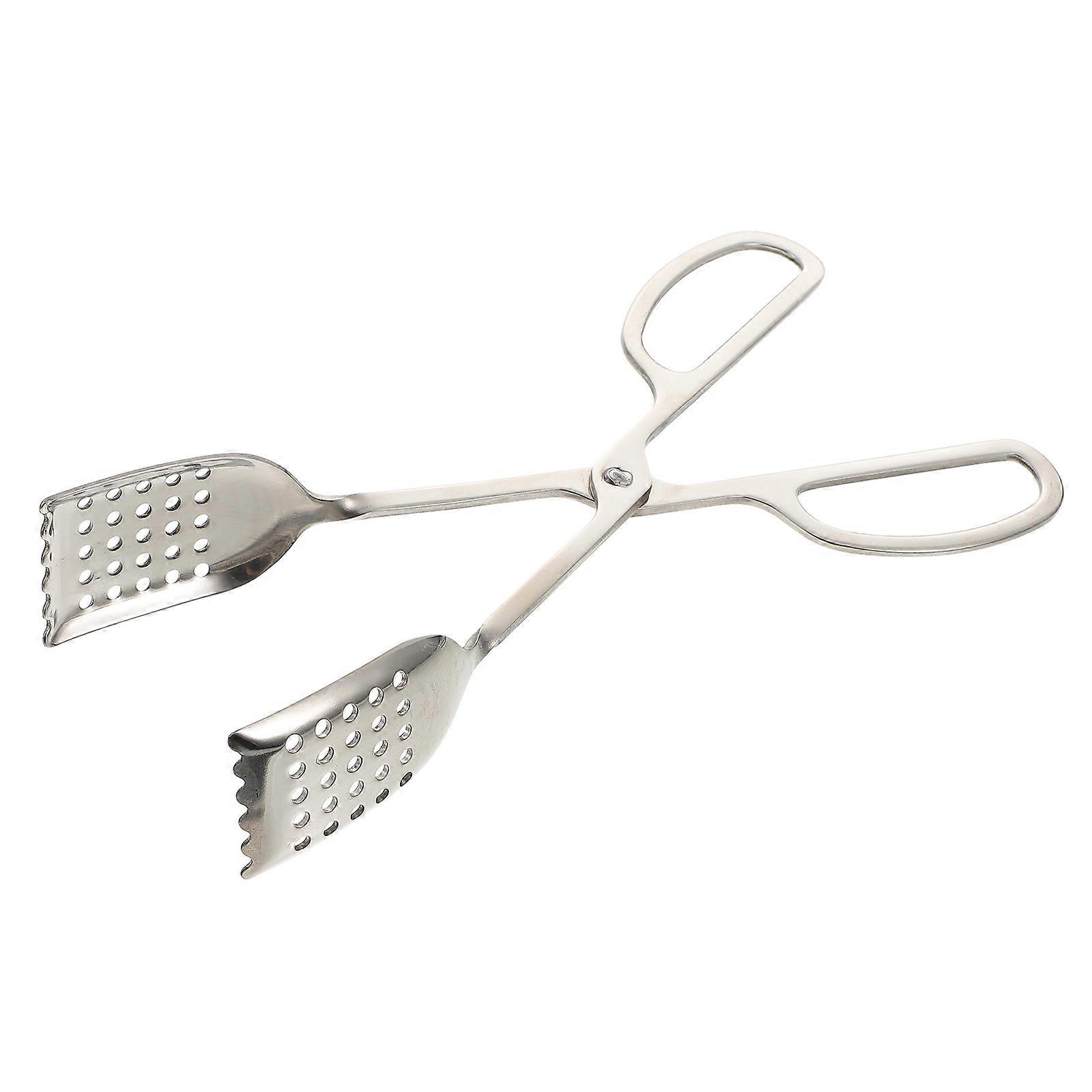 Stainless Steel Scissor Clip for Food Handling – Long Handle Design for Easy Serving of Bread, Muffins, and Desserts