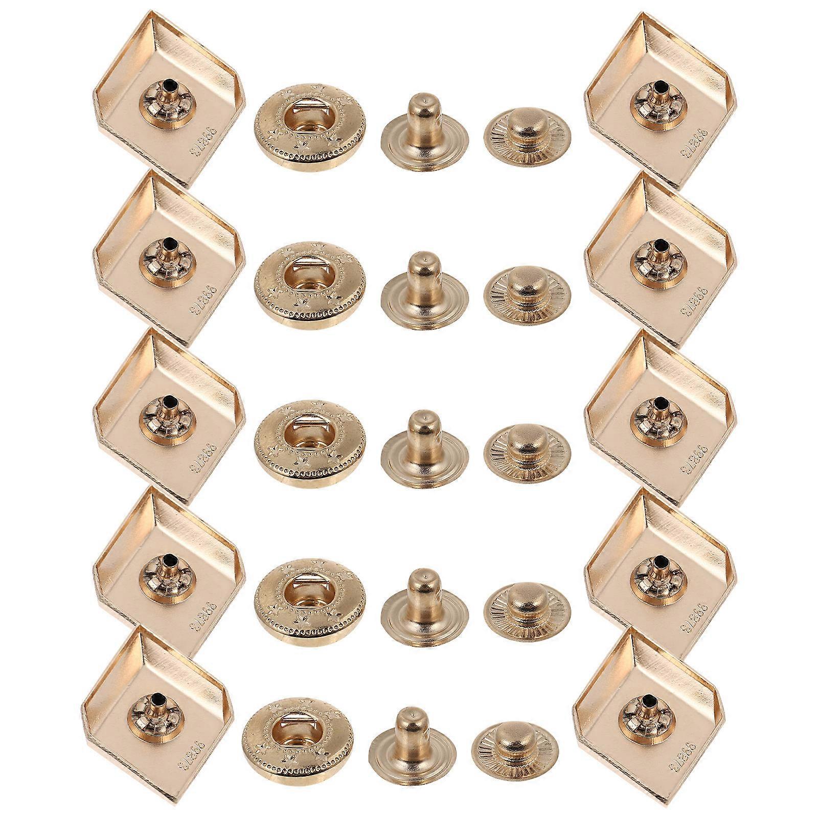 10 ensembles de boutons-pression en métal boutons pour pardessus Projets de bricolage Accessoires de couture 3.5X2.5X0.8CM Conception durable