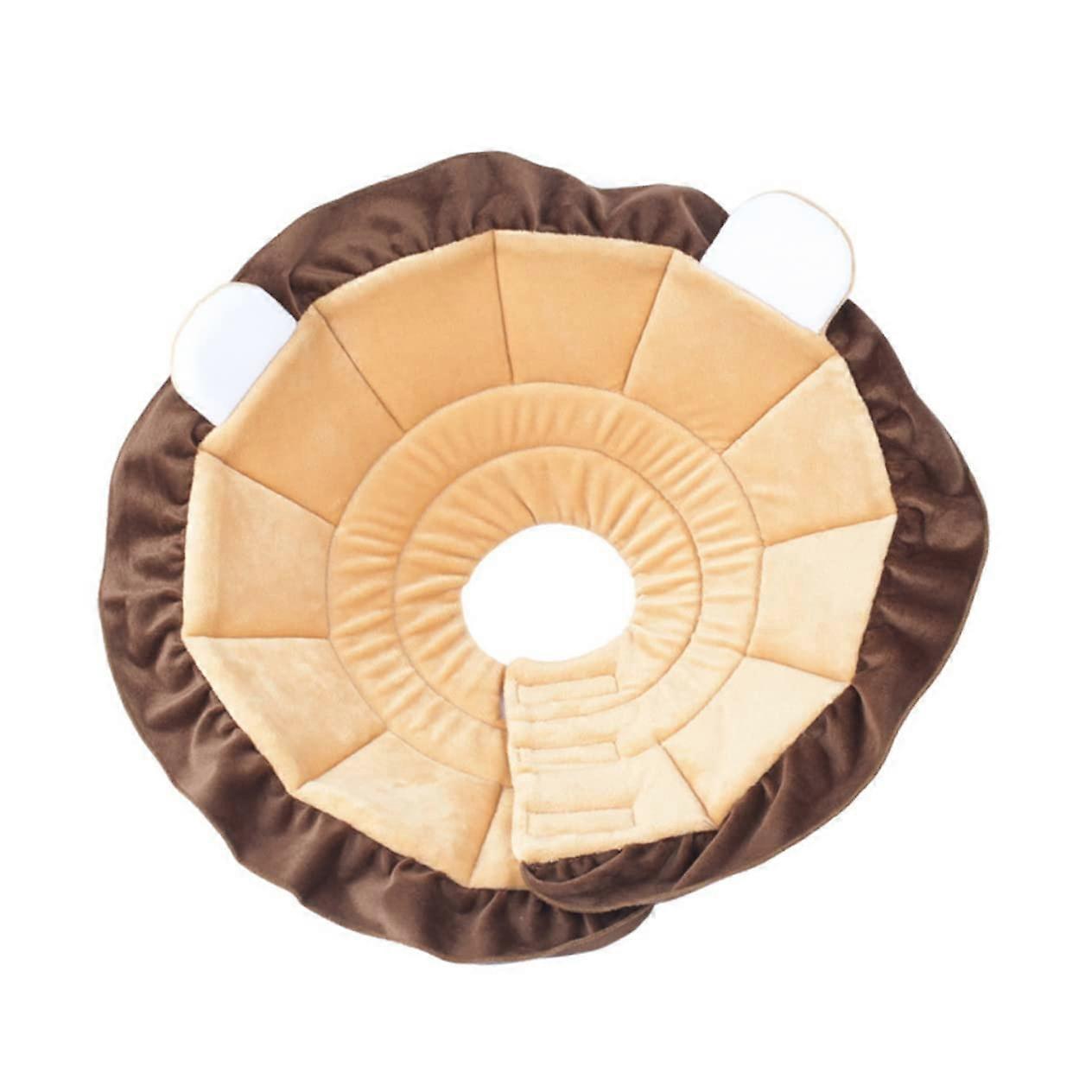 Elizabethan collar for dogs, lion pattern, for pet surgeries, 23–26 cm, scratchresistant, easy to attach, size 2, multi.