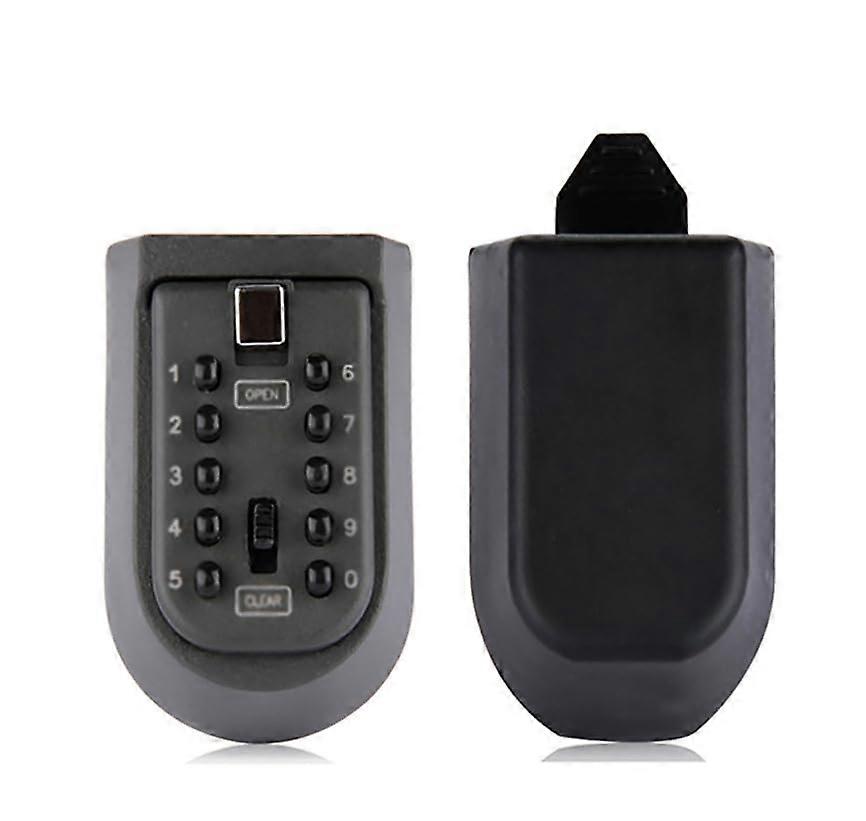 Lock Key Safe, 10 Digit Combination Key Lock Box for Wall Mounting, Weatherproof Cover for Indoor Outdoor Use, Black Finish