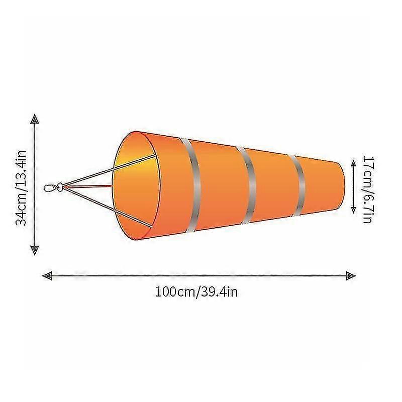 60/80 / 100cm عاكس Windsock في الهواء الطلق مطار اتجاه الرياح يندبروف Weathervane Weathercock وسادة الرياح مؤشر ريشة الرياح