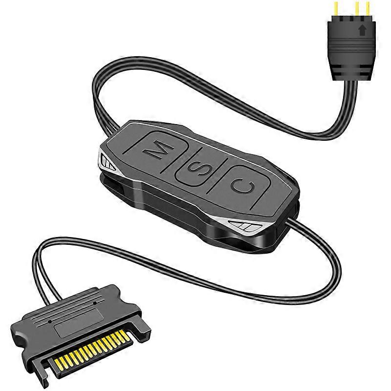 5V 3Pin ARGB Controller SATA Mini RGB Controller 3PIN Hub for Computer Cpu Case Cool Fan LED L