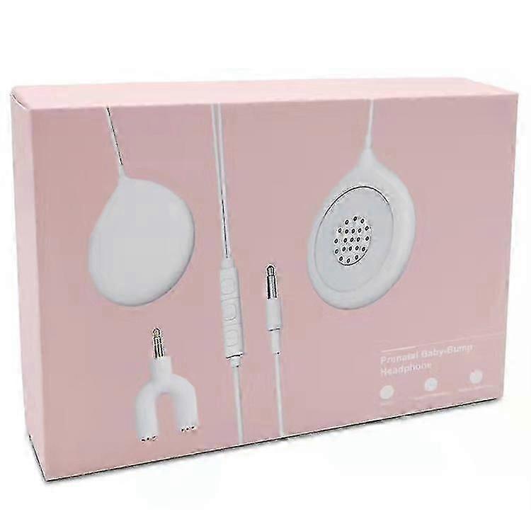 سماعات الرأس بيبي بوم تشغل وتشارك الموسيقى والصوت والأصوات إلى نظام مكبر الصوت بومب بريميوم بيبي بوم (أبيض)