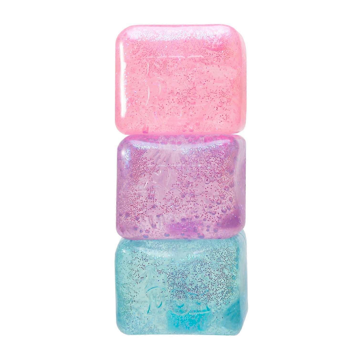NeeDoh Glitter and Glow- Glittery Cube Squishy Stress Ball Toy for Adults & Kids