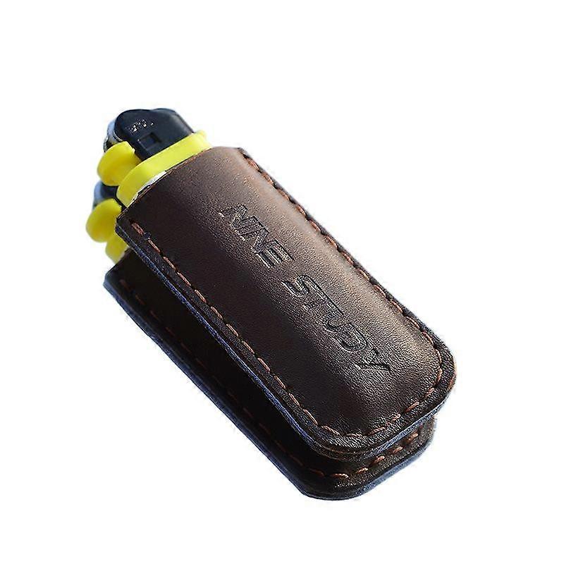 Handmade top-grain leather lighter case, shockproof and durable, suitable for disposable lighters, multi - occasion lighter case