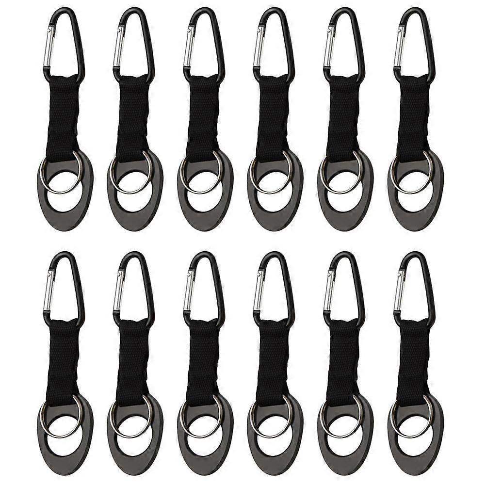 Water Bottle Hook Clasp for Traveling Key Ring Assorted Color Durable Use 12Pcs