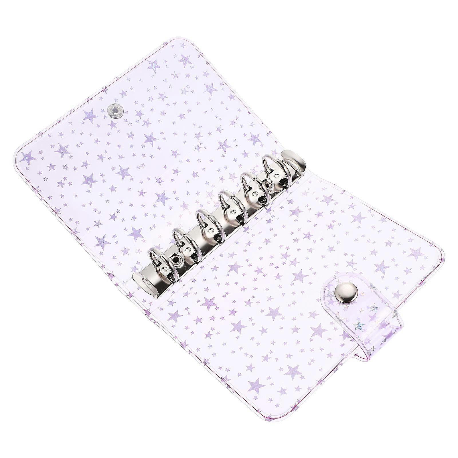 Scrapbook Protective Cover Loose-Leaf Journal Binder Notebook Classroom Use Purple Dust-Proof 1Set