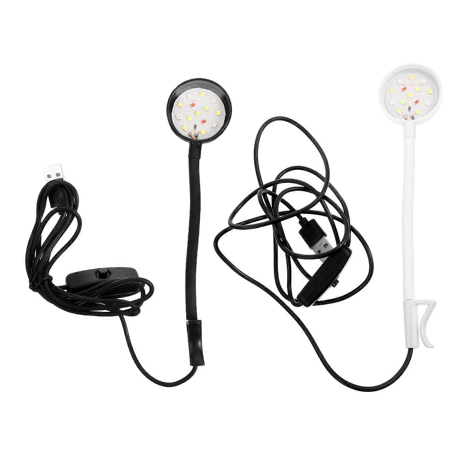 Waterproof Aquarium Light: 2PCS USB LED Clip-On Fill Light For Aquatic Plants Compact Design For Small Fish Tanks
