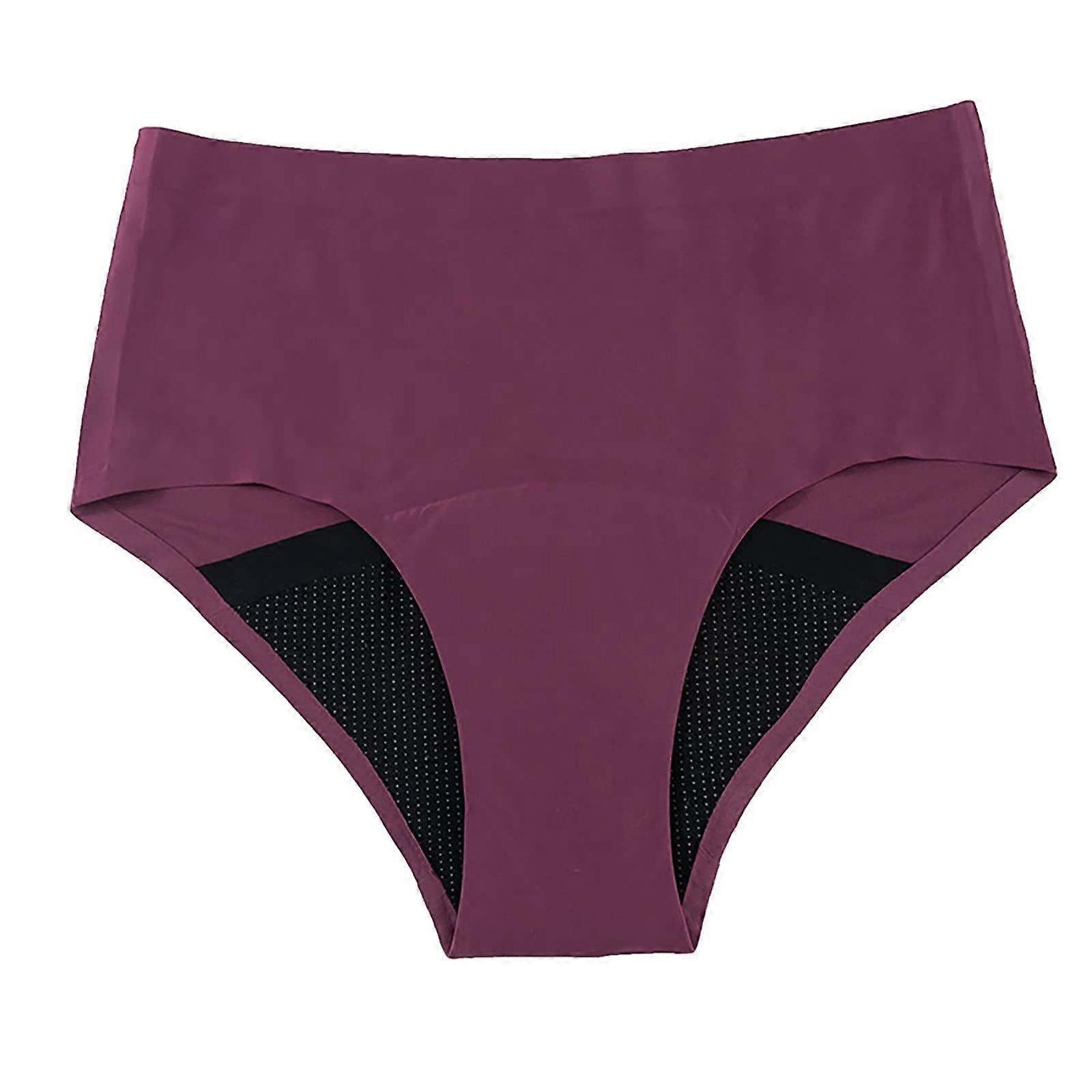 Black High Waisted Menstrual Underwear for Women, Retro Medium Waist Swimsuit, Full Coverage, Size M, RD1 Pattern