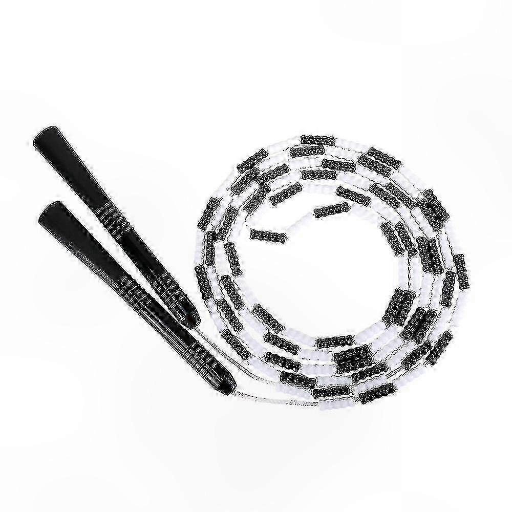 Adjustable 9ft Beaded Jump Rope for Fitness Workouts and Training - Tangle-Free Soft Design