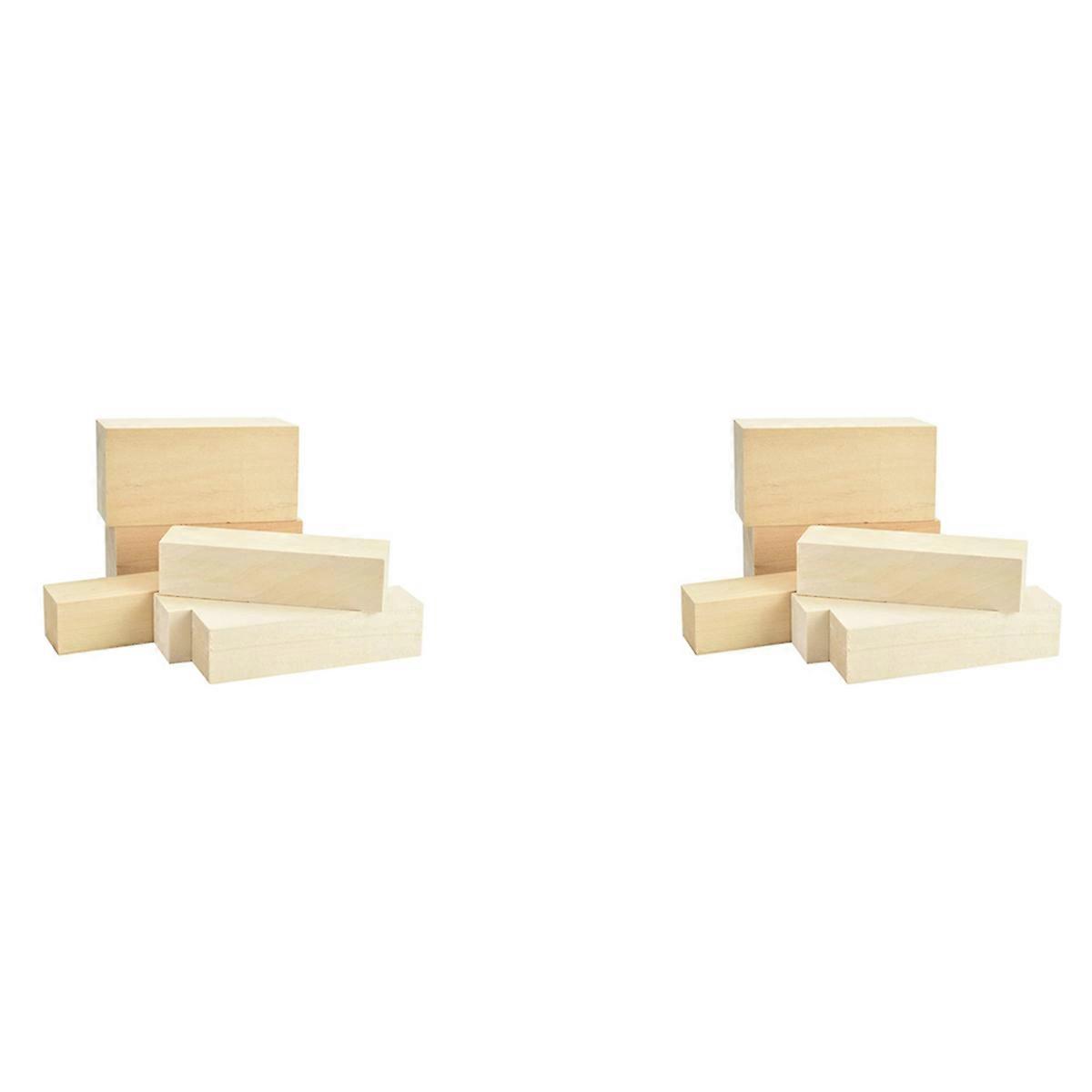 12X Basswood Carving Wood Natural Blanks Balsa Wood for Carving Wood Blocks Untreated Carving Block