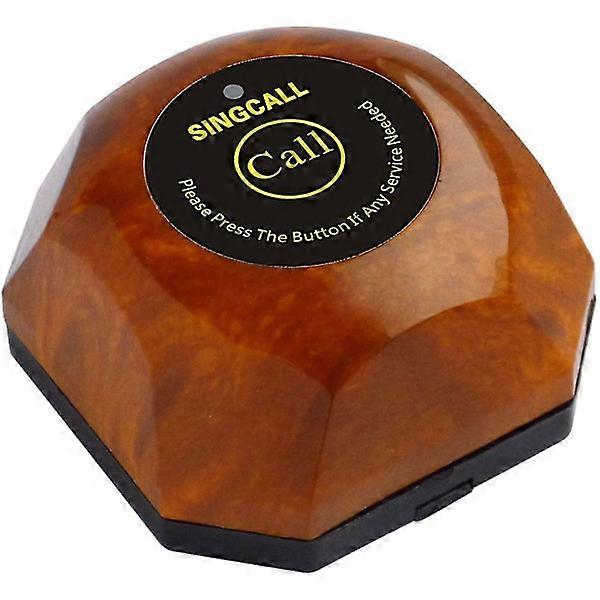 Wireless calling system,brown single call button, guest call for waiter system (ape560)
