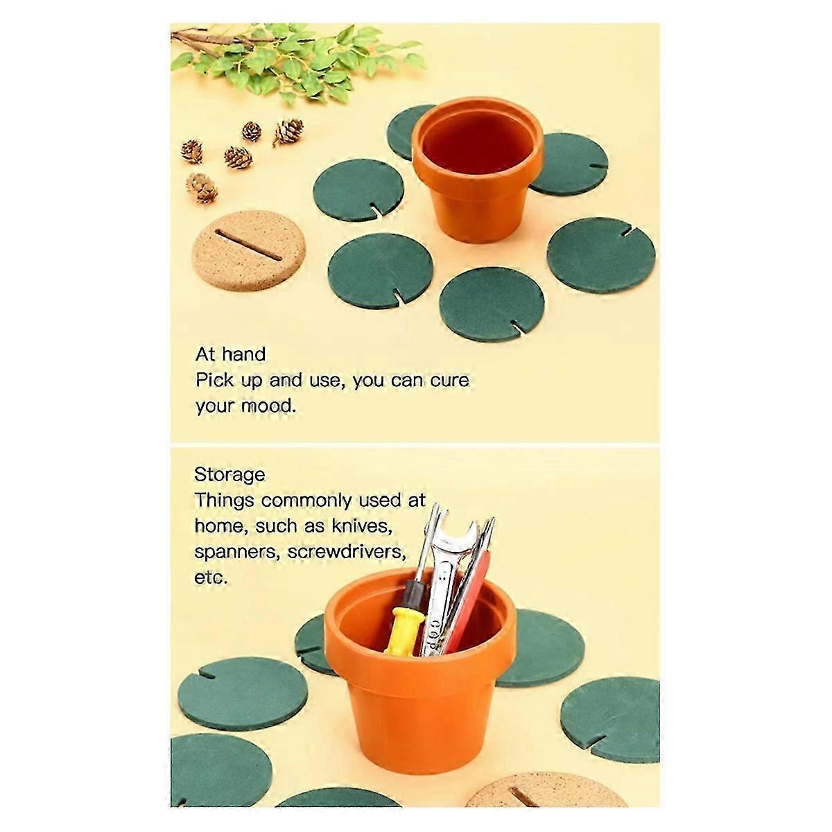 Cactus Coasters: Heat-Resistant DIY Tableware with Cactus Plant Design for Coffee Cup Holders