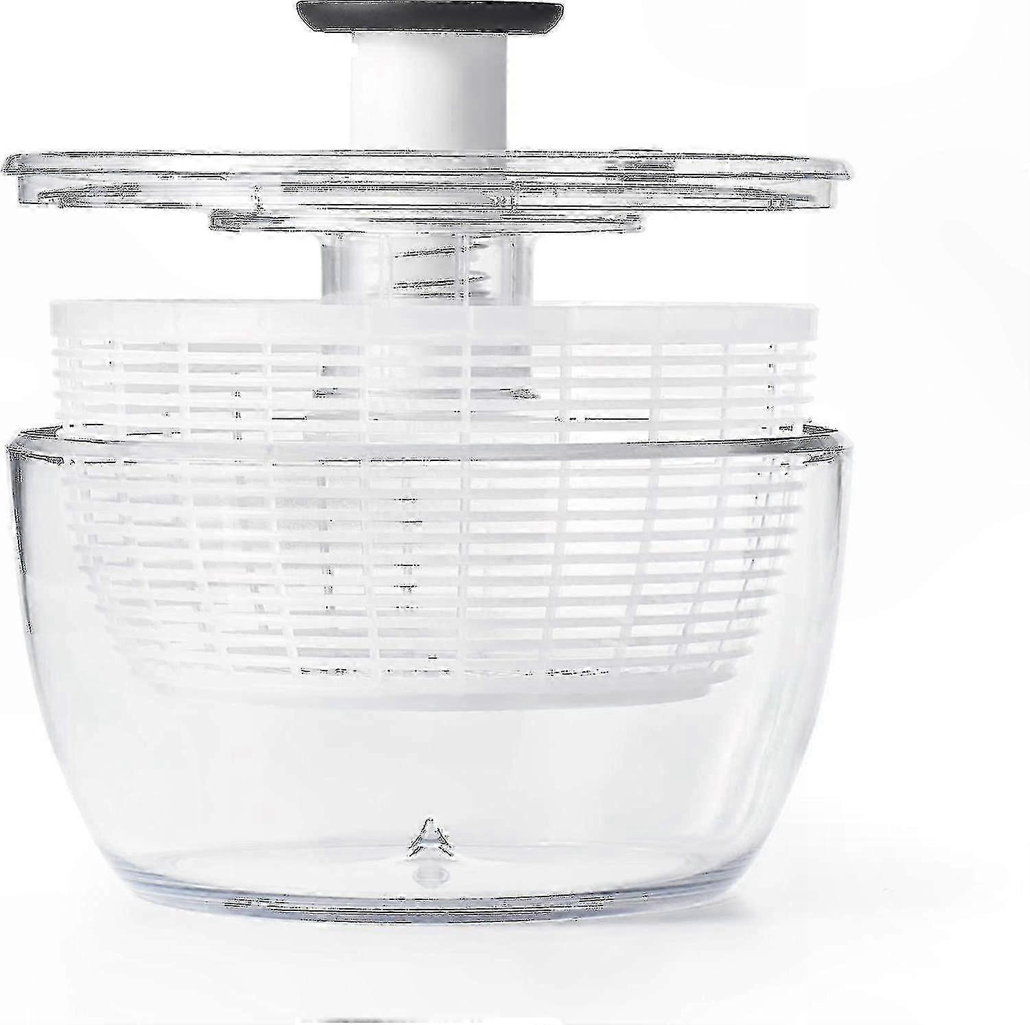 Large 6.22-Quart Clear Salad Spinner - Efficient Greens Dryer for Fresh Salads
